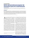 Early commercial assessments: An innovative tactic for small biotechs